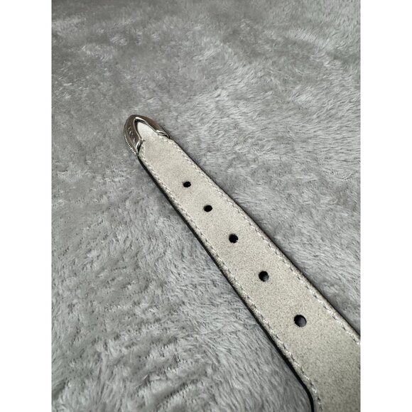 Kate Cate XXS Regina Belt White In Nappa Calfskin w/ Silver Star Conchos & Adjus main image 11